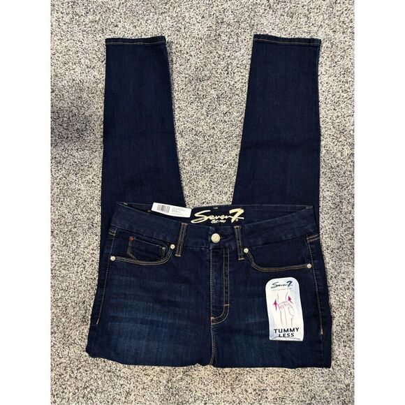 ❤️Seven7 Tummyless High Rise Skinny Jeans Sz12 - Picture 3 of 10